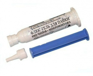 Флюс-гель для пайки SMD чипов и микромонтажа в шприце 12мл(красный)