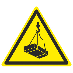 Знак W06 "Опасно.Возможно падение груза" 200х200мм