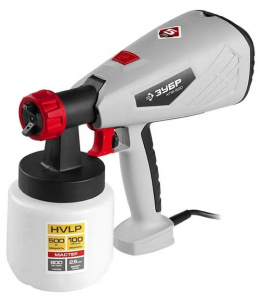 Краскопульт (краскораспылитель) электрический ЗУБР КПЭ-500, HVLP