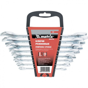 Набор кл. рожк. 6-22мм "Matrix" 8шт.,CrV, зерк. хромирование