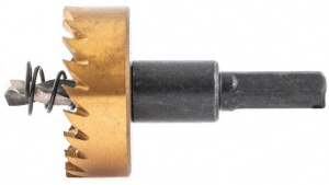 Коронка по металлу HSS 50 мм нитридтитановое покрытие DENZEL