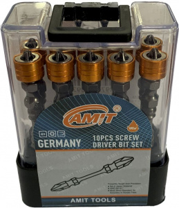 Биты S5 PH №2, 65мм, с ограничителем SHILI/AMIT TOOLS 10шт.