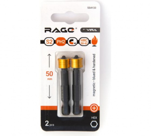 Биты S2 PH №2, 50мм, с ограничителем VIRA  2шт.
