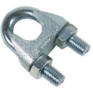 Зажим для стальных канатов  6мм, белый цинк Зажим для стальных канатов  6мм, белый цинк