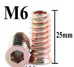 Ввертыш мебельный М 6* 10*25