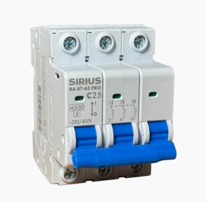 Автоматический выключатель ВА 47-63 PRO 3P 50А (С) 4,5кА Sirius