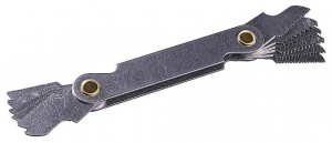 Шаблон STAYER "PROFI" для определ. шага метрической и трубной резьбы 