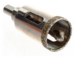 Сверло алмазное 25 мм, по керамограниту, 3-гранный хвостовик