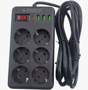 Фильтр сетевой SparkLux SL-510 5м 6роз.