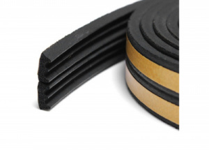 Уплотнитель резиновый MAWIPRO E15*8мм, черный, 50м