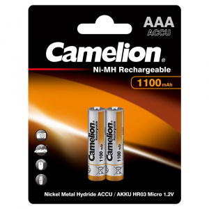 Батарейка аккумуляторная CAMELION Rechargeable NH-AAA1100BP2 1100 mAh AAA (2шт)