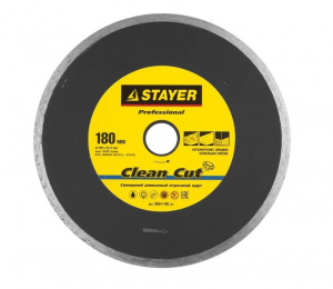Диск (круг) алмазный 180*22 STAYER "MASTER", сплошной, влажная резка