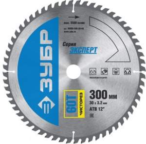 Диск (круг) пильный  ЗУБР "ЭКСПЕРТ" 300*30(60Т)