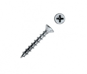 Шуруп белый цинк с насечкой 4,0*25