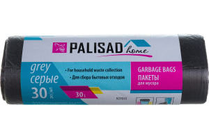 Пакеты для мусора 30л*30шт,серые Palisad