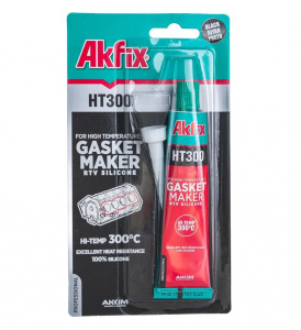 Герметик силиконовый AkFix HT300, черный, термостойкий, 50 мл