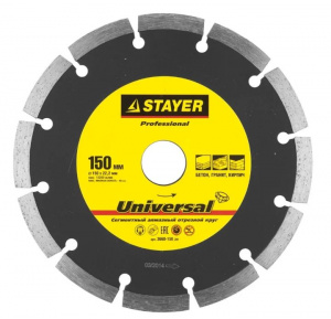 Диск (круг) алмазный 150*22 STAYER MASTER сегмент,сухая резка