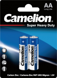 Батарейка CAMELION Super Heavy Duty R6P-BP2B AA (2шт)