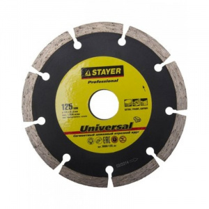 Диск (круг) алмазный 125*22 STAYER MASTER сегмент,сухая резка