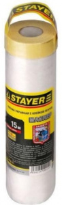 Пленка защитная STAYER 2,4х15м., 9мкм, с клейкой лентой