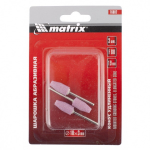 Шарошка абразивная,конус удлин.,10*19*3,F80 MATRIX 