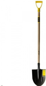 Лопата штыковая ZINLER копальная остроконечная с деревянным черенком 960мм и ручкой
