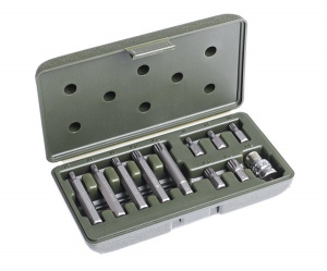 Набор вставок 3/8" SPLINE (М5,М6,М8,М10,М12), длина 75мм, 11 предм. ДЕЛО ТЕХНИКИ