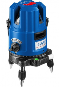 Нивелир лазерный ЗУБР КРЕСТ-55 , 20м, точн. +/-0,3мм/м,4 верт,3 гориз.линии,кейс