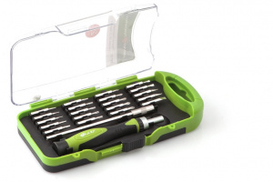 Отвертка трещоточная для точных работ с битами 1/8" ДЕЛО ТЕХНИКИ 22пр.