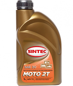 Масло моторное 1л. SINTEC Moto 2T двухтактное, полусинтетика