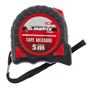 Рулетка  5м*19 мм "Matrix" Strong , обрез. корпус