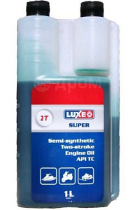 Масло моторное 1л. LUXOIL SUPER 2T двухтактное, полусинтетика с дозатором