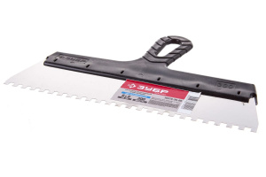 Шпатель 300 мм  ЗУБР "МАСТЕР" фасадный, нержав. полотно, зуб  6*6