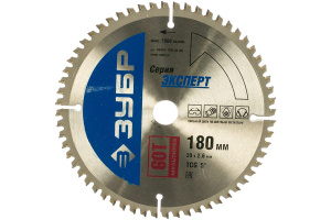 Диск (круг) пильный  ЗУБР "ЭКСПЕРТ" 180*20(60Т) по алюминию, ДСП, ламинату, пластику