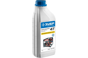 Масло моторное 1л. ЗУБР 4Т 10W30 четырехтактное, полусинтетика