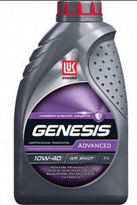 Масло моторное 1л. Лукойл GENESIS ADVANCED 10W40 SN/CF