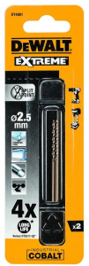 Сверло по металлу  2,5 мм КОБАЛЬТ DT4901 DEWALT (2шт/уп)