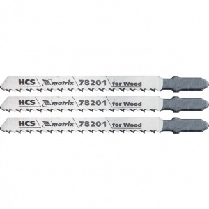 Полотно для эл/лобзика MATRIX  75*2,5мм, по дереву