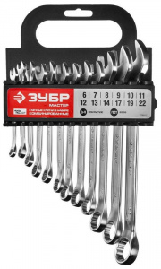 Набор кл. комб. 6-22мм ЗУБР "МАСТЕР" 12шт. хромованад.сталь