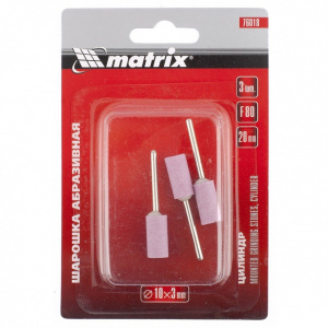 Шарошка абразивная,цилиндр 10*20*3,F80 MATRIX 