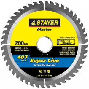 Диск (круг) пильный  STAYER Super Line  200*32(48Т)