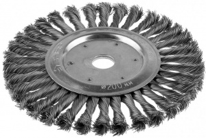 Щетка торцевая 200мм кручен.пров.0,5мм ЗУБР "Эксперт"