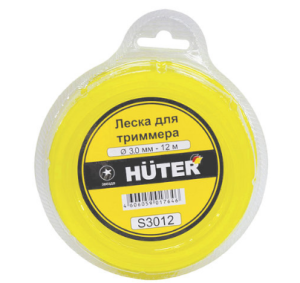 Леска для триммера HUTER 3,0мм * 12м (звезда) S3012