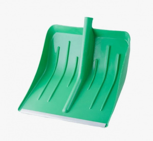 Лопата снеговая 410*400мм, пластм., оц. пл., без черен., Метелица (цветная)