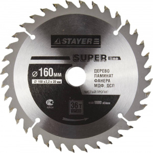 Диск (круг) пильный  STAYER Super Line  160*20(36Т)