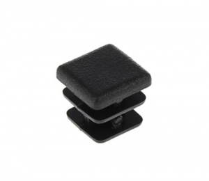 Заглушка пластиковая квадратная  15*15,стенка 0,8-2,5мм черная