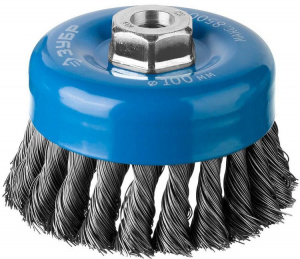 Щетка угловая 100 мм металл кручен.пров.0,5мм ЗУБР