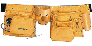 Пояс для инструмента 10 карманов,3подвески STAYER MASTER