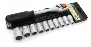 Набор головок шестигр.1/2" с трещоткой 11 пред. ДЕЛО ТЕХНИКИ