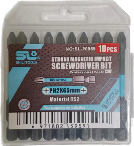 Биты TS2 PH №2, 65мм, торсионные SHILI TOOLS SL-P0959 10шт.